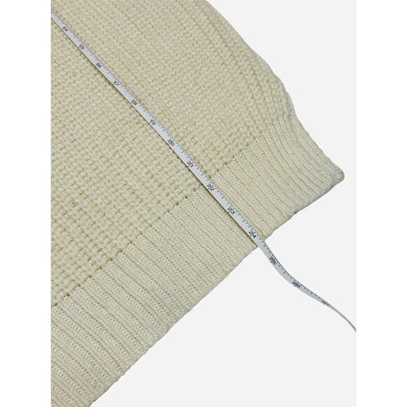 Skies Are Blue Oatmeal Sweater Criss Cross Back Small Chunky Knit Cozy Casual - Picture 7 of 9